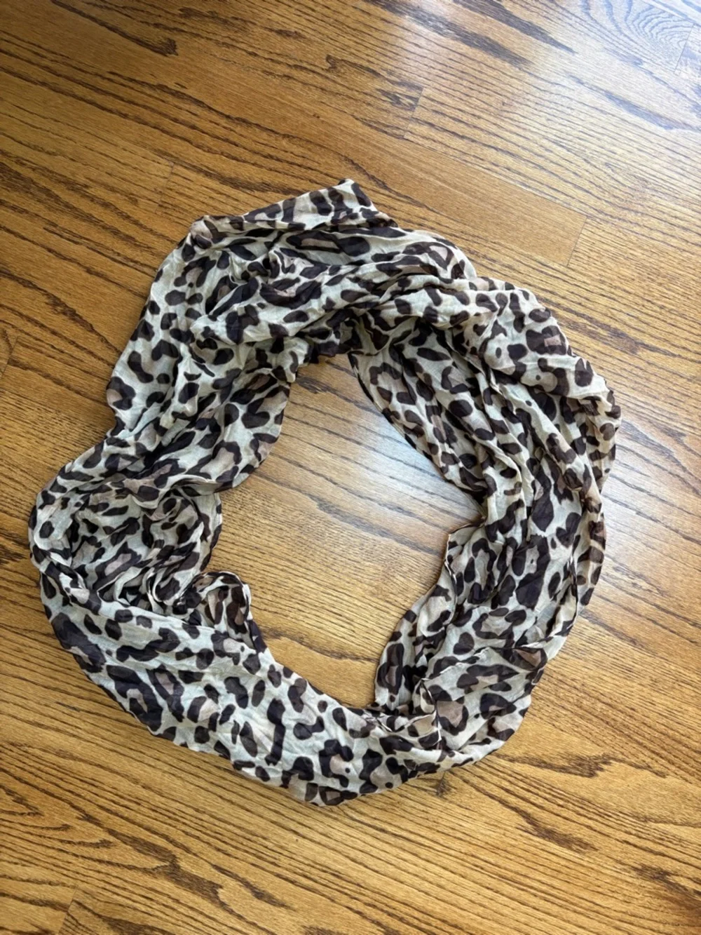 Bundle of Olive Green and Leopard Print Women's Infinity Scarves